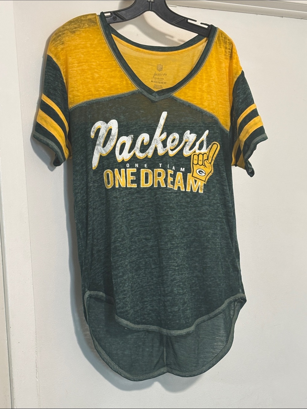 Packers Green & Gold V-Neck Team Shirt